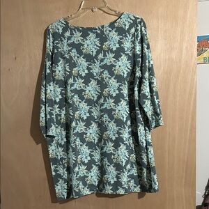 J. Jill Luxe Supima Black and Cream Tunic